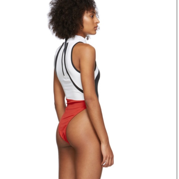 NWT Pyer Moss x Reebok bodysuit - White/Red/Black - Picture 3 of 8